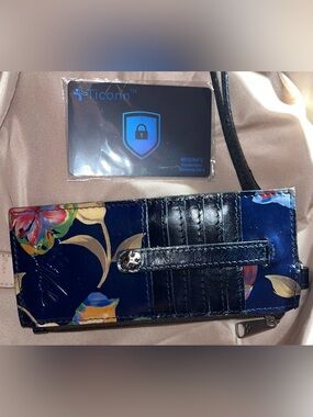 Patricia Nash Cassis leather card wallet with RFID card